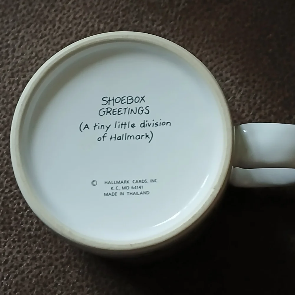 Hallmark Shoebox Greetings Fishing Bear Cartoon Mug Coffee Cup
